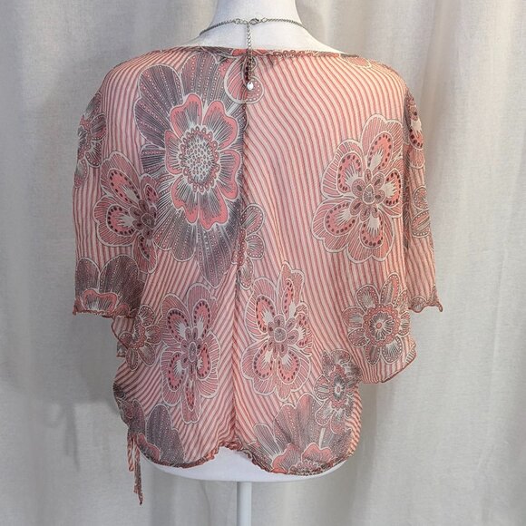 Laundry by Shelli Segal Size XS 100% Silk Sheer Top - Picture 5 of 16